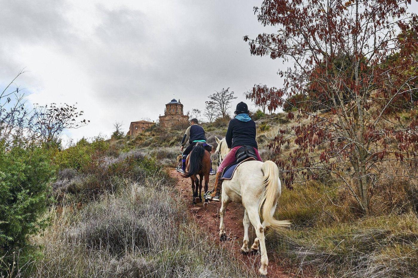 Couple on horseback